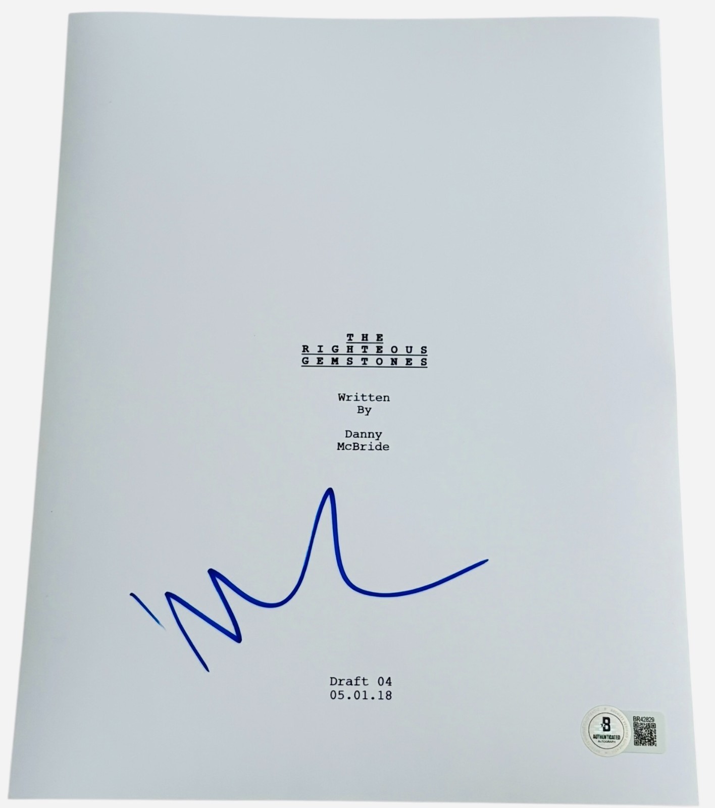 Walton Goggins Signed Autograph The Righteous Gemstones Pilot TV Script Beckett