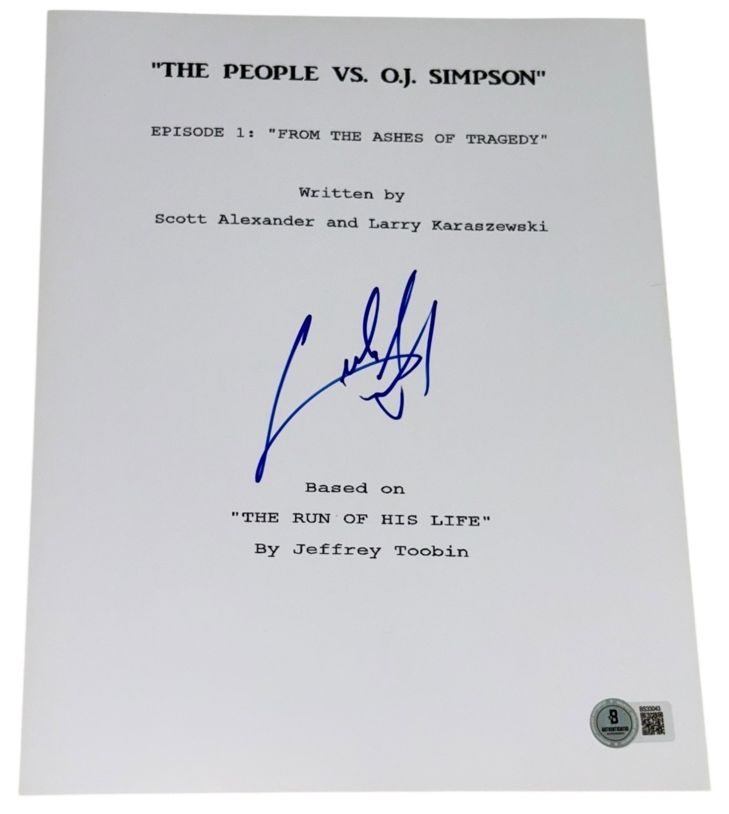Cuba Gooding Jr Signed Autograph The People v. OJ Simpson Episode Script Beckett