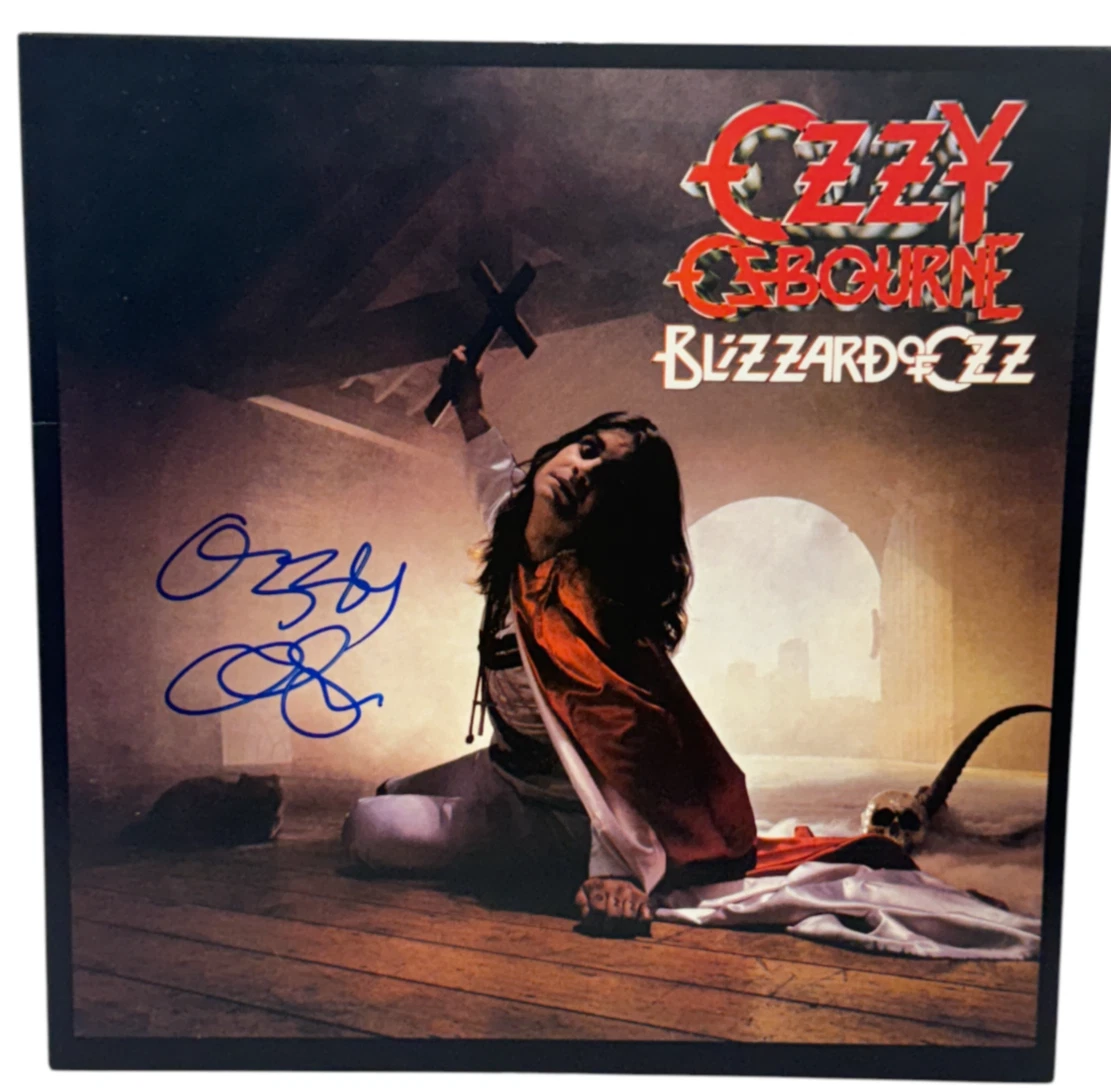 Ozzy Osbourne Signed Blizzard of Ozz Album Vinyl Autograph Beckett Witness