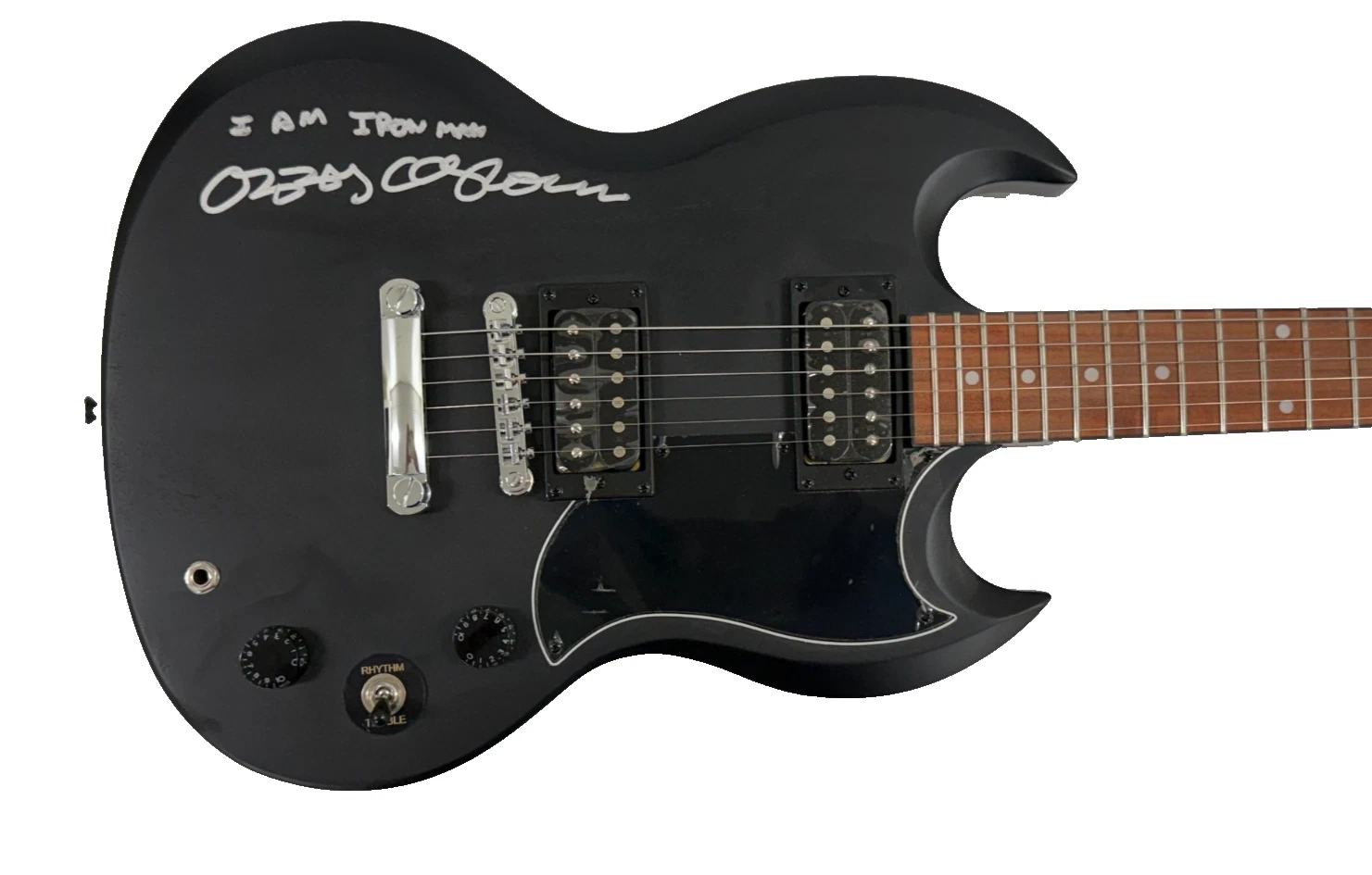 Ozzy Osbourne Signed Epiphone SG Electric Guitar Inscription Autograph Beckett