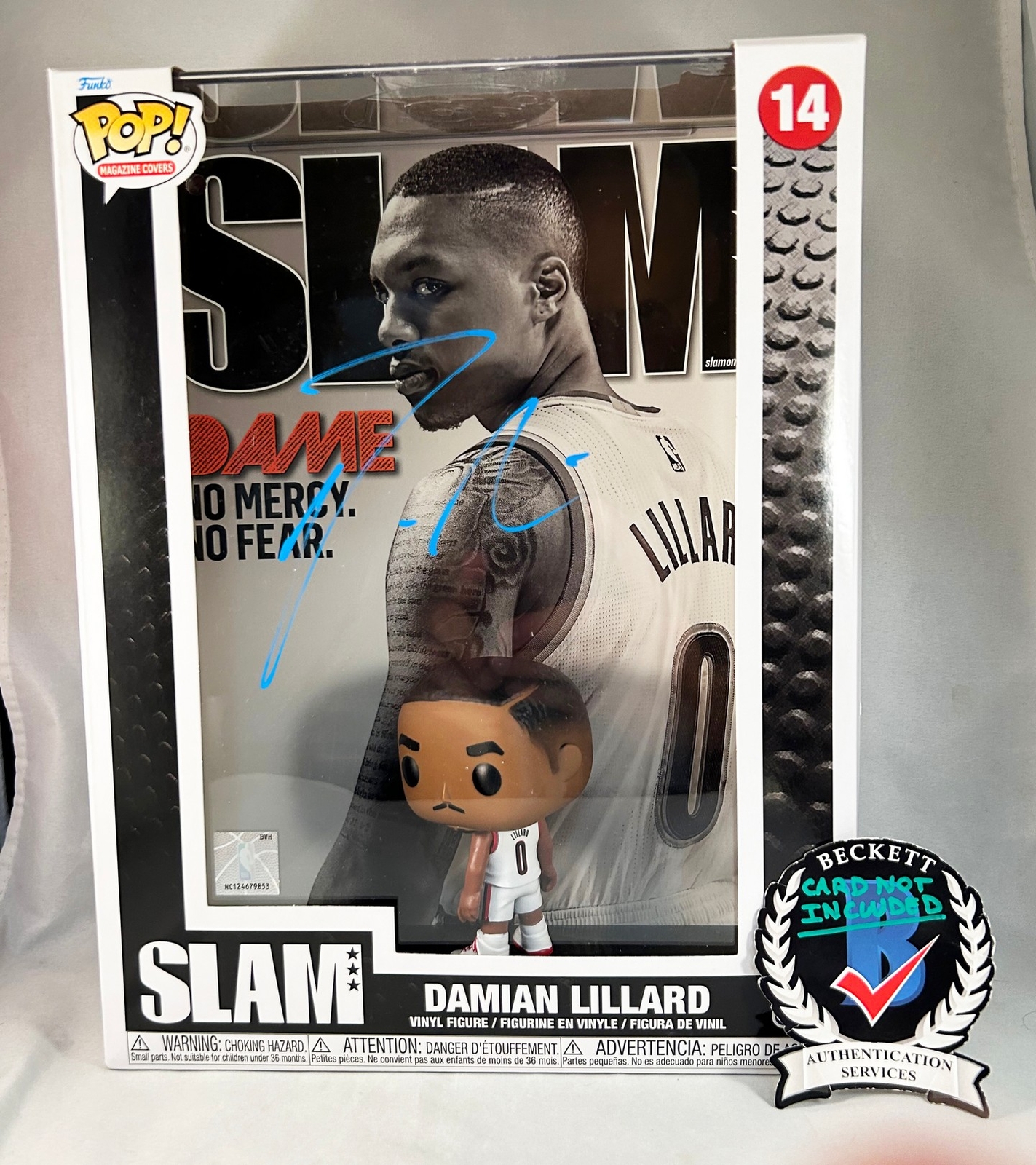Damian Lillard Signed Funko Pop Beckett BAS COA