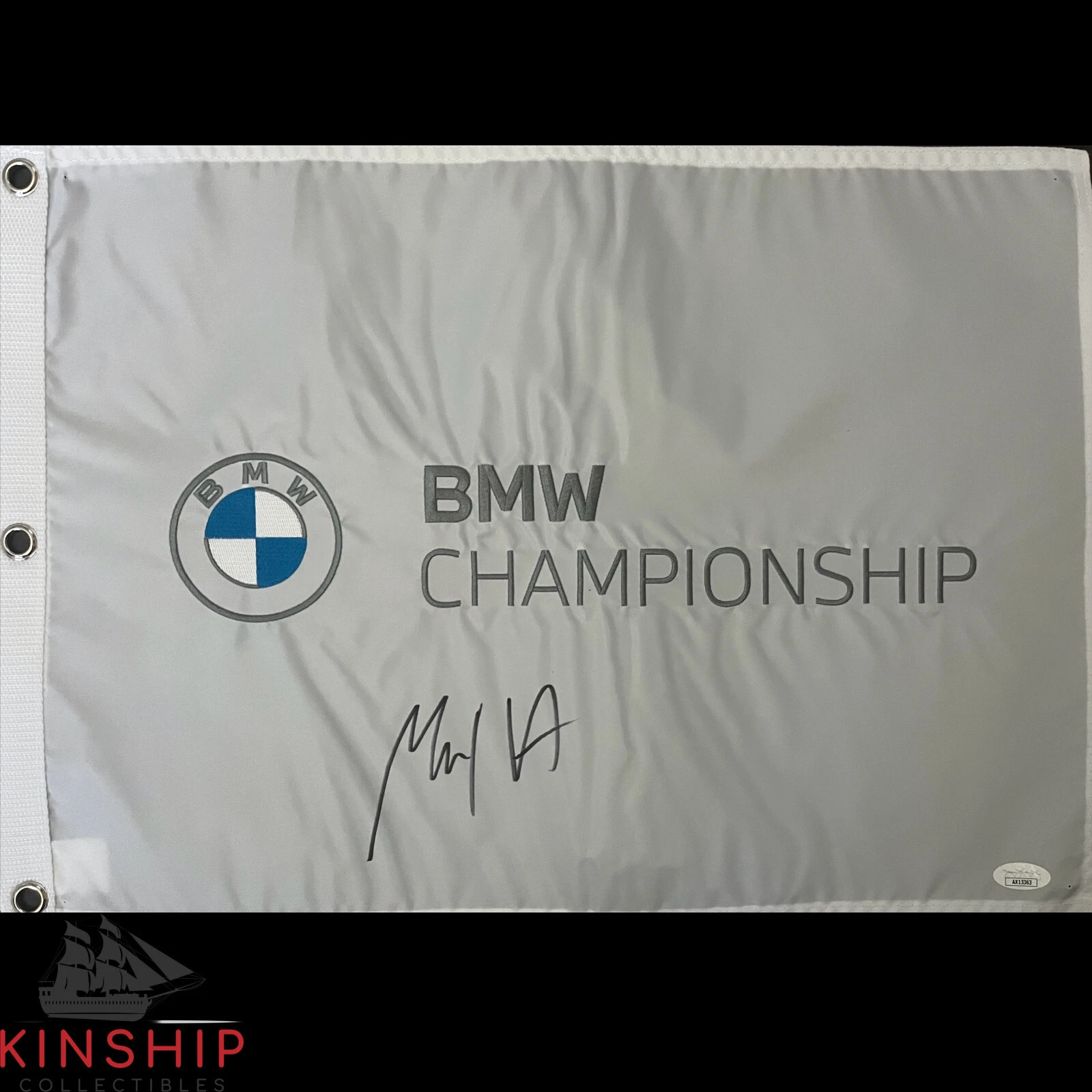 Max Homa signed BMW Championship Golf Flag JSA COA PGA Auto G108