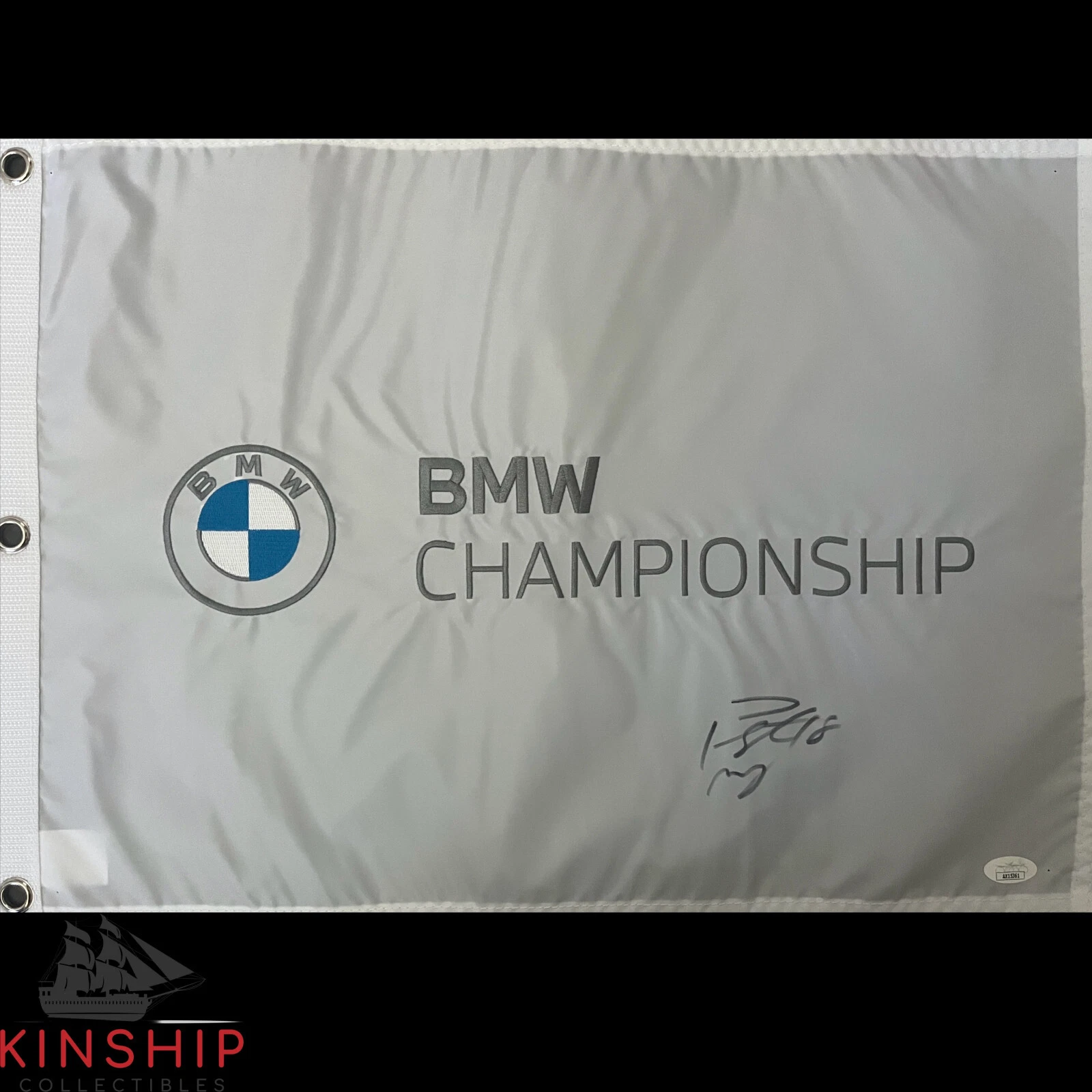 Peyton Manning signed BMW Championship Golf Flag JSA COA Football HOF Auto G106