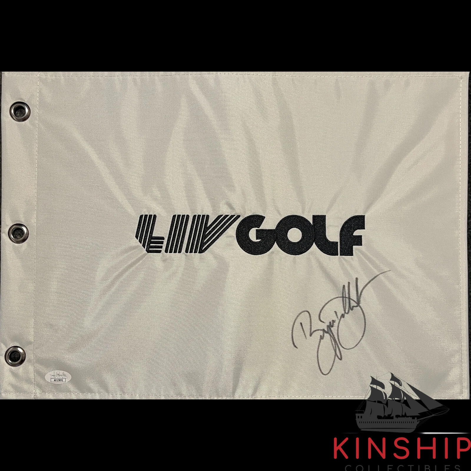 BRYSON DECHAMBEAU SIGNED LIV FLAG JSA COA US OPEN CHAMPION GOLF AUTO G112 COLLECTIBLE MEMORABILIA