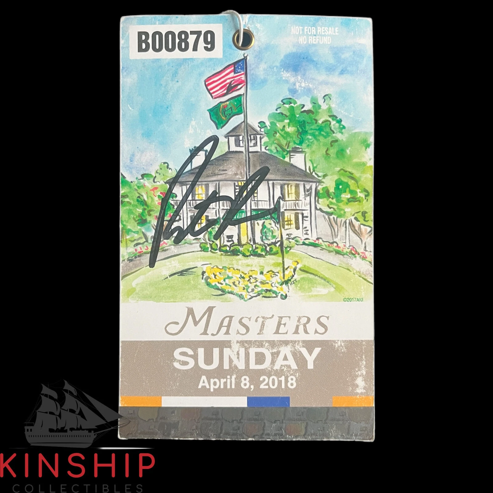 Patrick Reed signed 2018 Masters Sunday Ticket JSA COA Rare Golf Auto Z1912