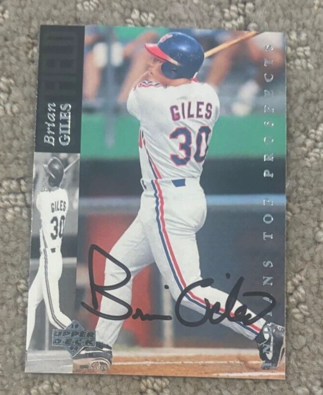 1994 Upper Deck Minors Brian Giles Signed Card Baseball RC Autographed AUTO #27