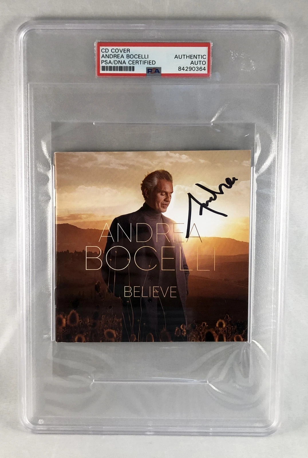 Andrea Bocelli Signed CD Cover PSA/DNA COA