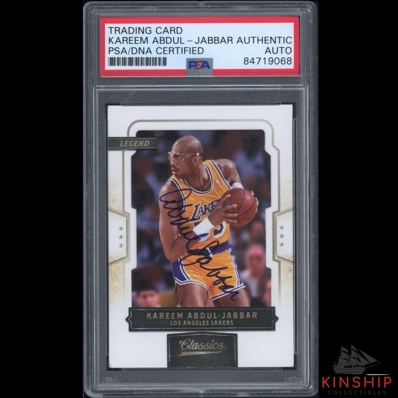 Kareem Abdul-Jabbar signed 2015 Panini Card PSA DNA Slab Lakers HOF Auto C3546