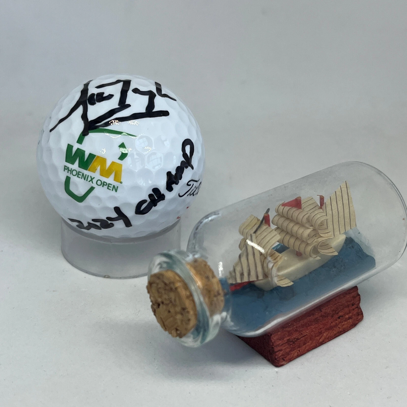 Nick Taylor signed Waste Management Logo Golf Ball JSA COA PGA Auto A3572