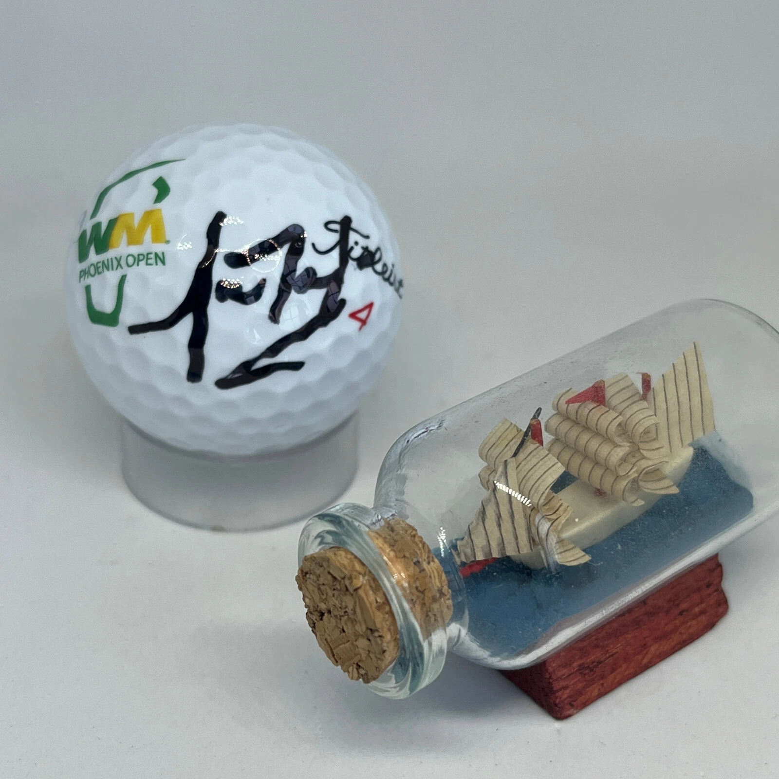 Nick Taylor signed Waste Management Logo Golf Ball JSA COA PGA Auto A3573