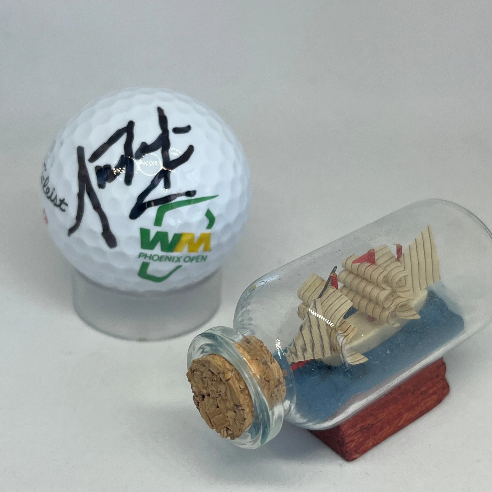 Nick Taylor signed Waste Management Logo Golf Ball JSA COA PGA Auto A3576