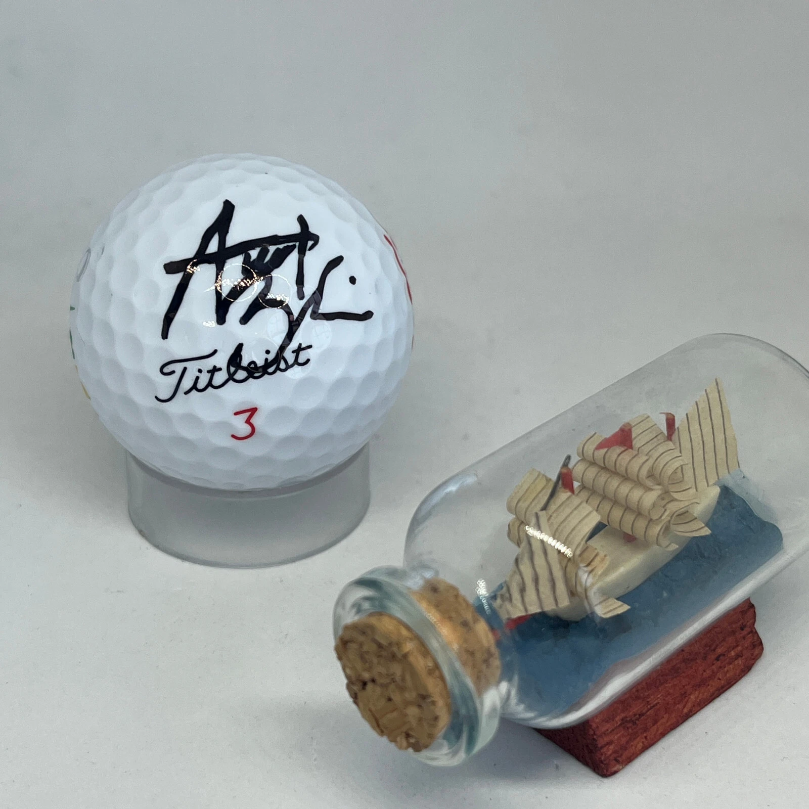 Akshay Bhatia signed Waste Management Logo Golf Ball JSA COA PGA Auto A3599