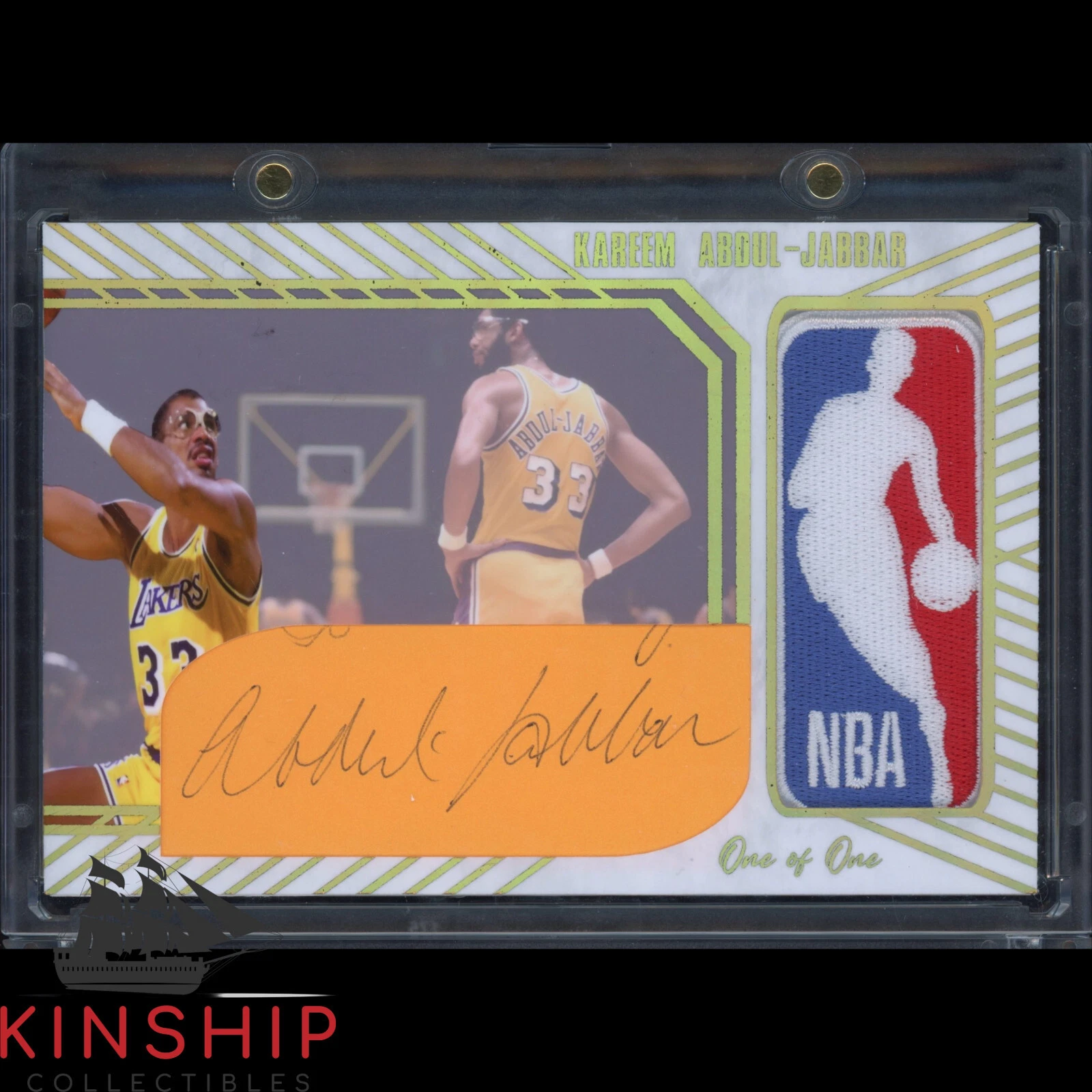 Kareem Abdul-Jabbar signed Cut Custom Card JSA COA NBA Basketball Auto Z2022