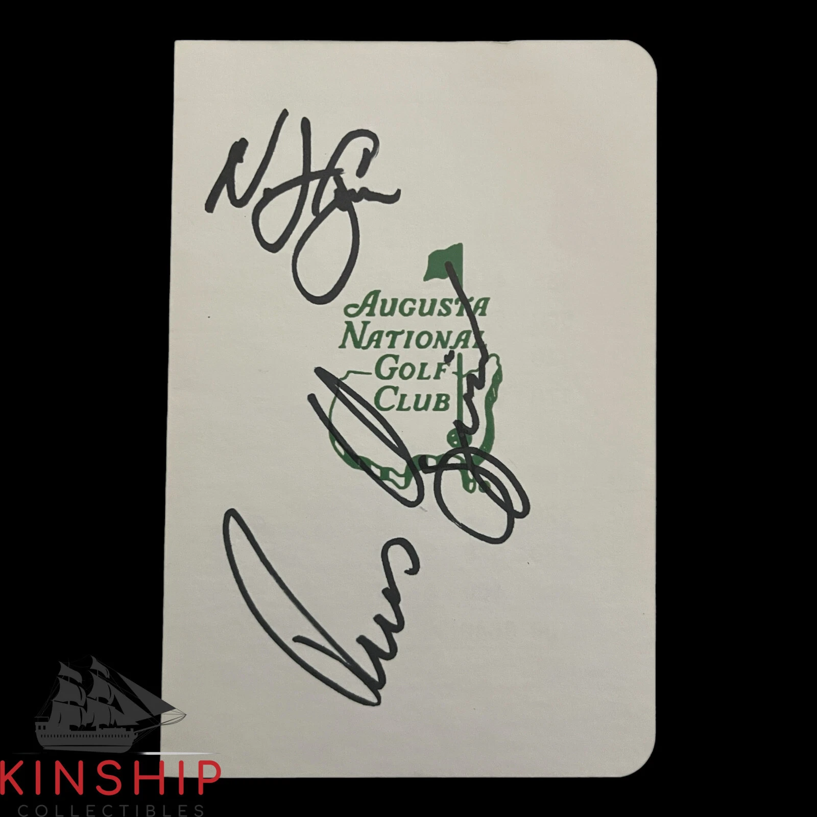 Nicolai & Rasmus Hojgaard signed Masters Scorecard JSA COA Golf Auto Z2048