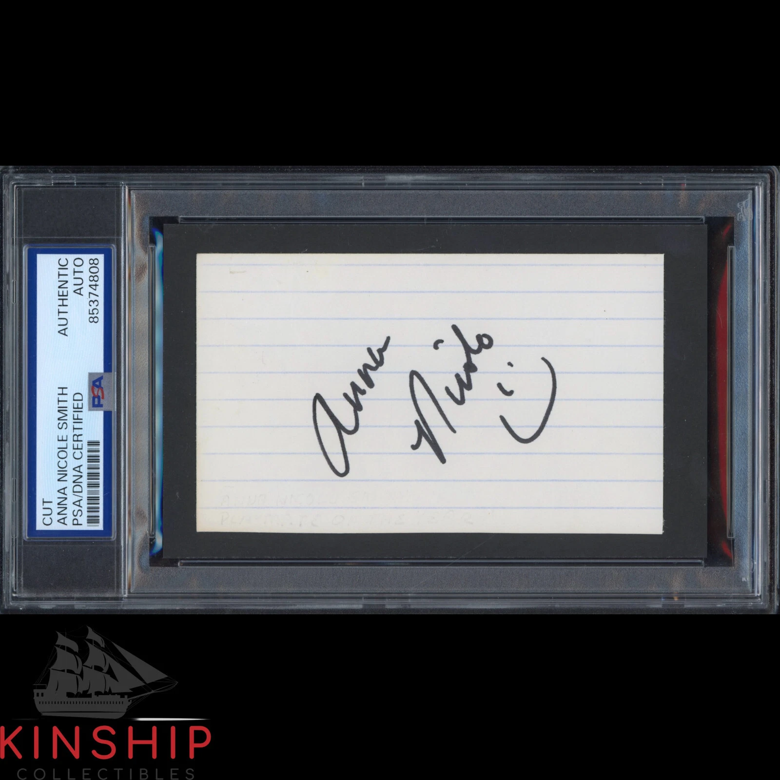 Anna Nicole Smith signed cut PSA DNA Slabbed Rare Playmate Auto C3786