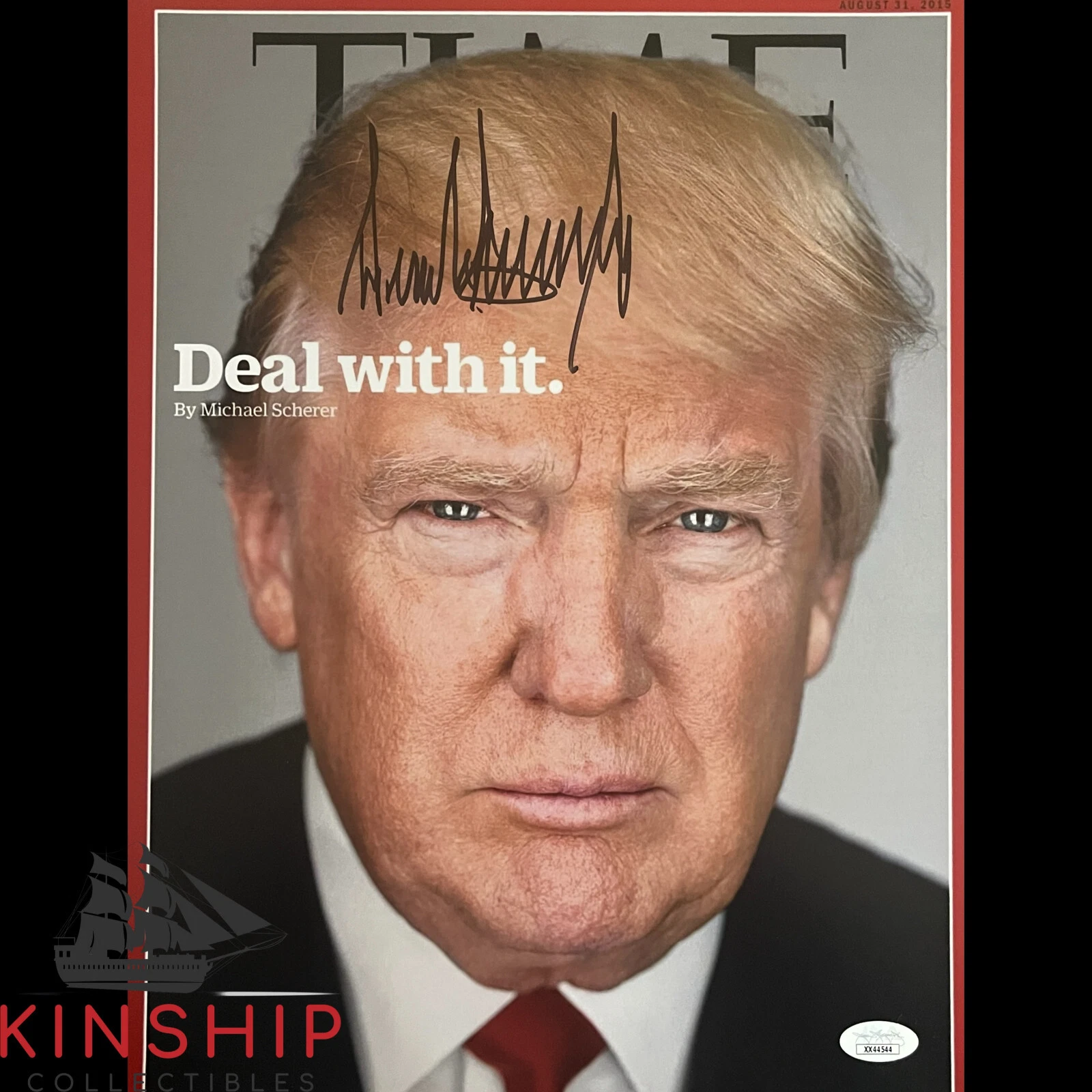 President Donald Trump signed 11x14 Color Photo JSA LOA Rare Full Auto B1796