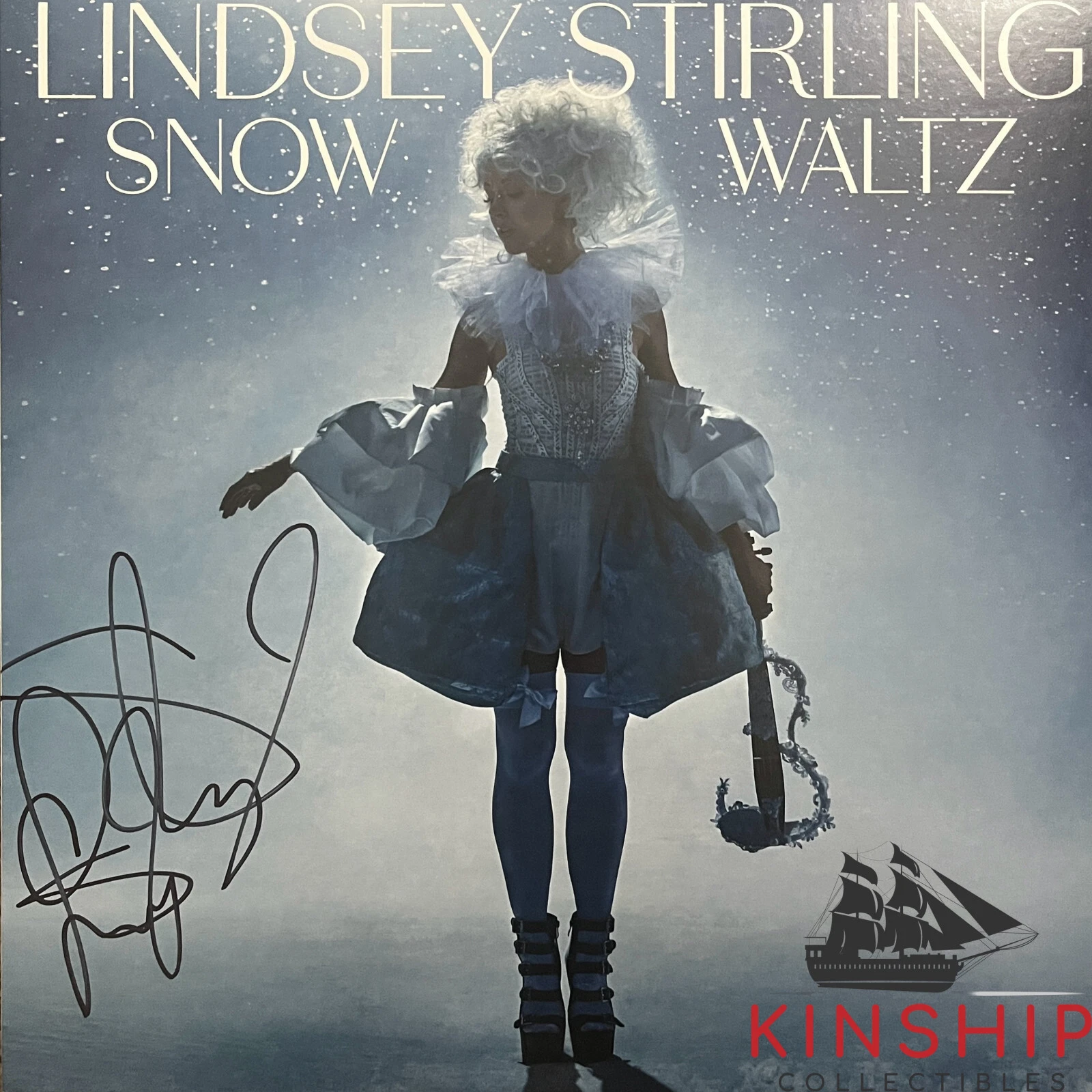 Lindsey Stirling signed Vinyl Record Album JSA COA Snow Waltz Violinist Z2077