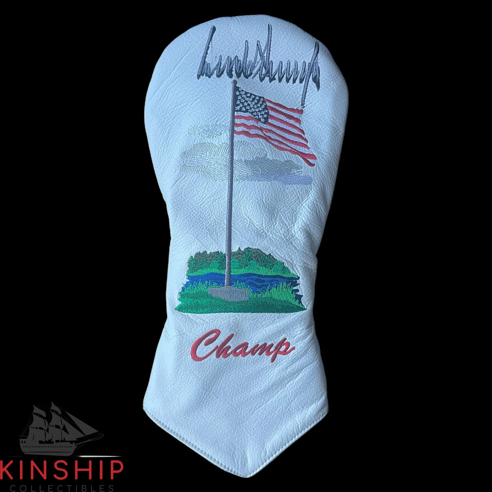 President Donald Trump signed Golf Club Headcover JSA LOA Rare Full Auto Z2080