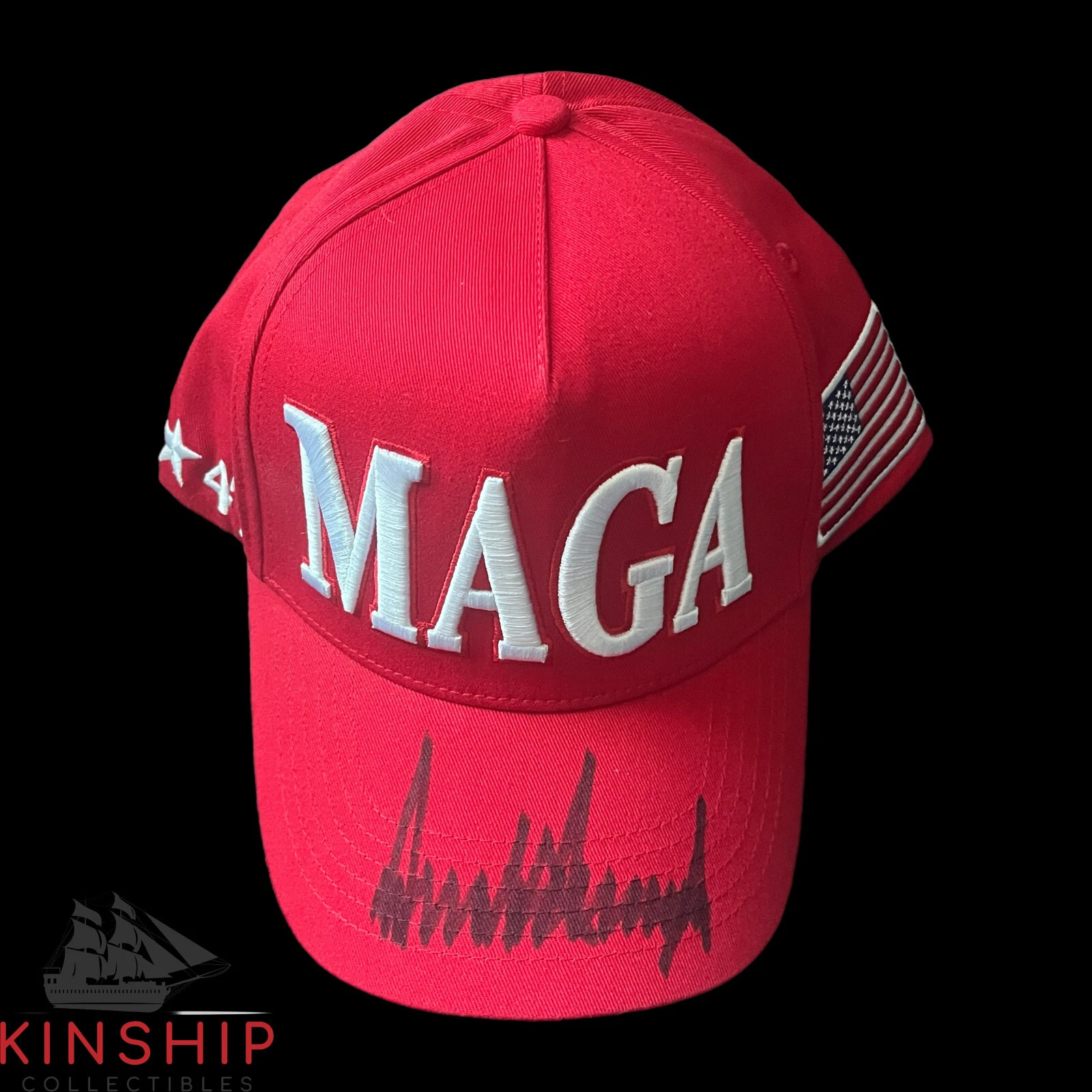 President Donald Trump signed MAGA Hat JSA LOA Auto Grade 9