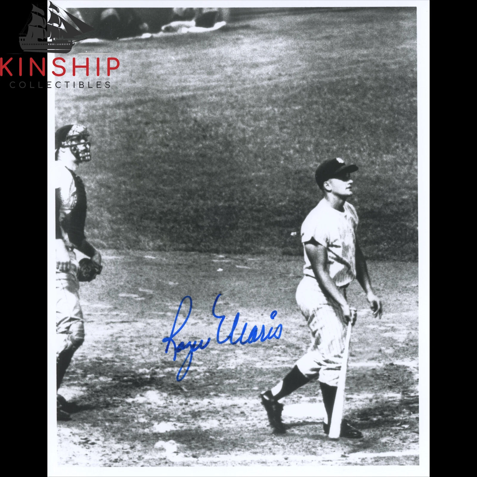 Roger Maris signed 8x10 Photo JSA LOA Auto Grade 9 Rare 61st Home Run Auto B1821