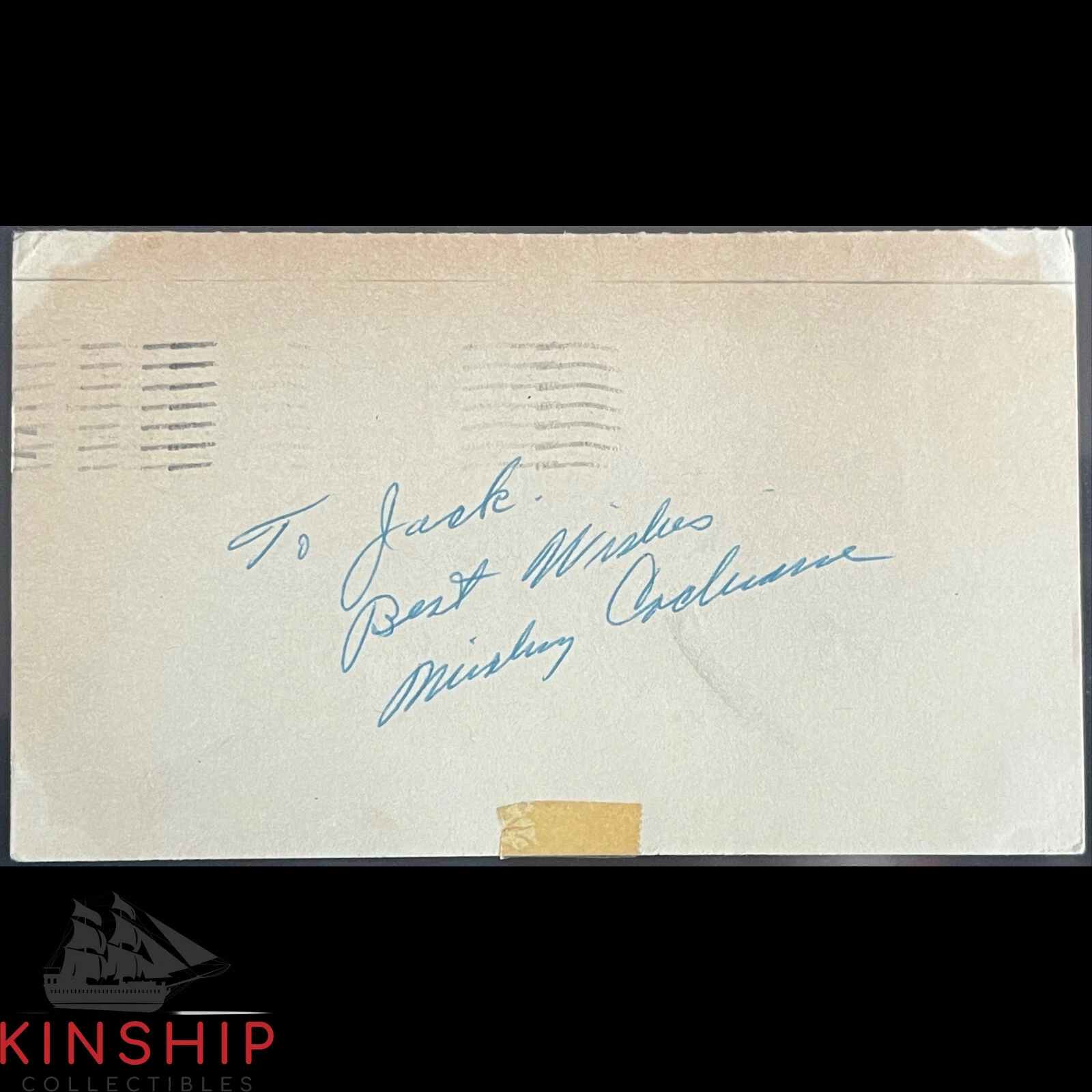 Mickey Cochrane signed GPC Postcard JSA LOA Baseball HOF Auto Z2082