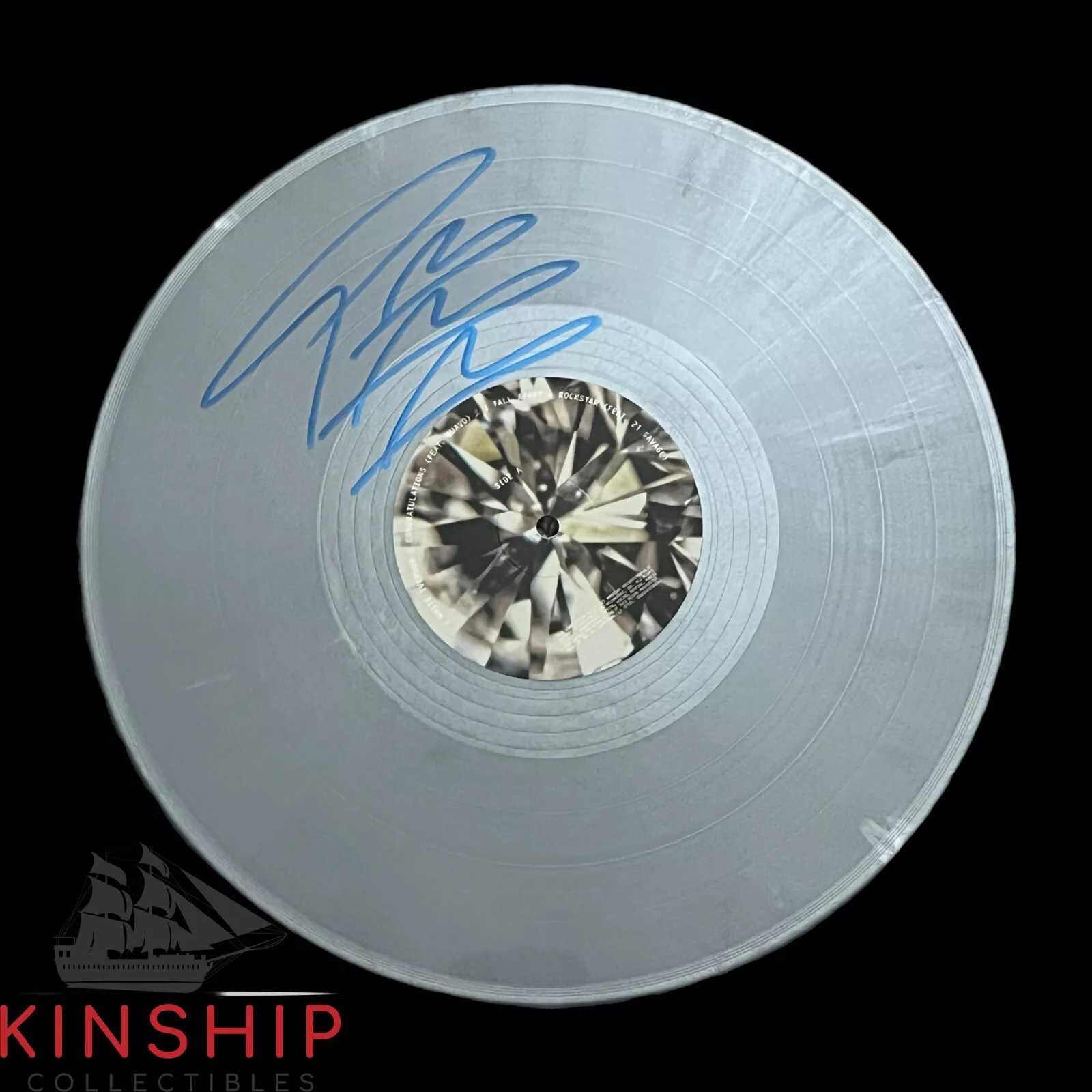 Post Malone signed Vinyl Record Disk JSA COA Country Rock Pop Auto Z2086