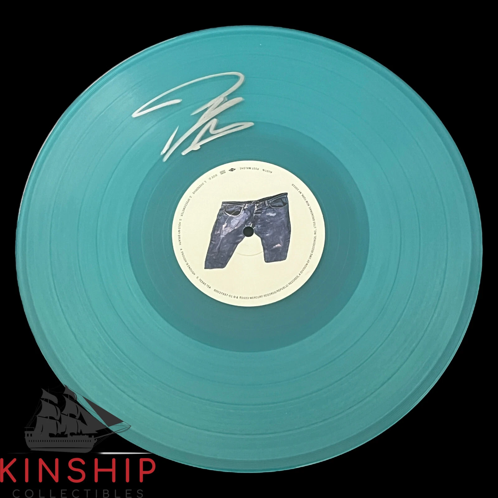 Post Malone signed Vinyl Record Disk JSA COA Country Rock Pop Auto Z2088