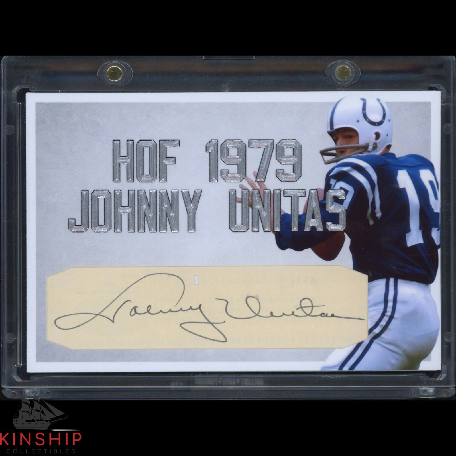 Johnny Unitas signed Cut Custom Card JSA COA Colts Football HOF Auto Z2091