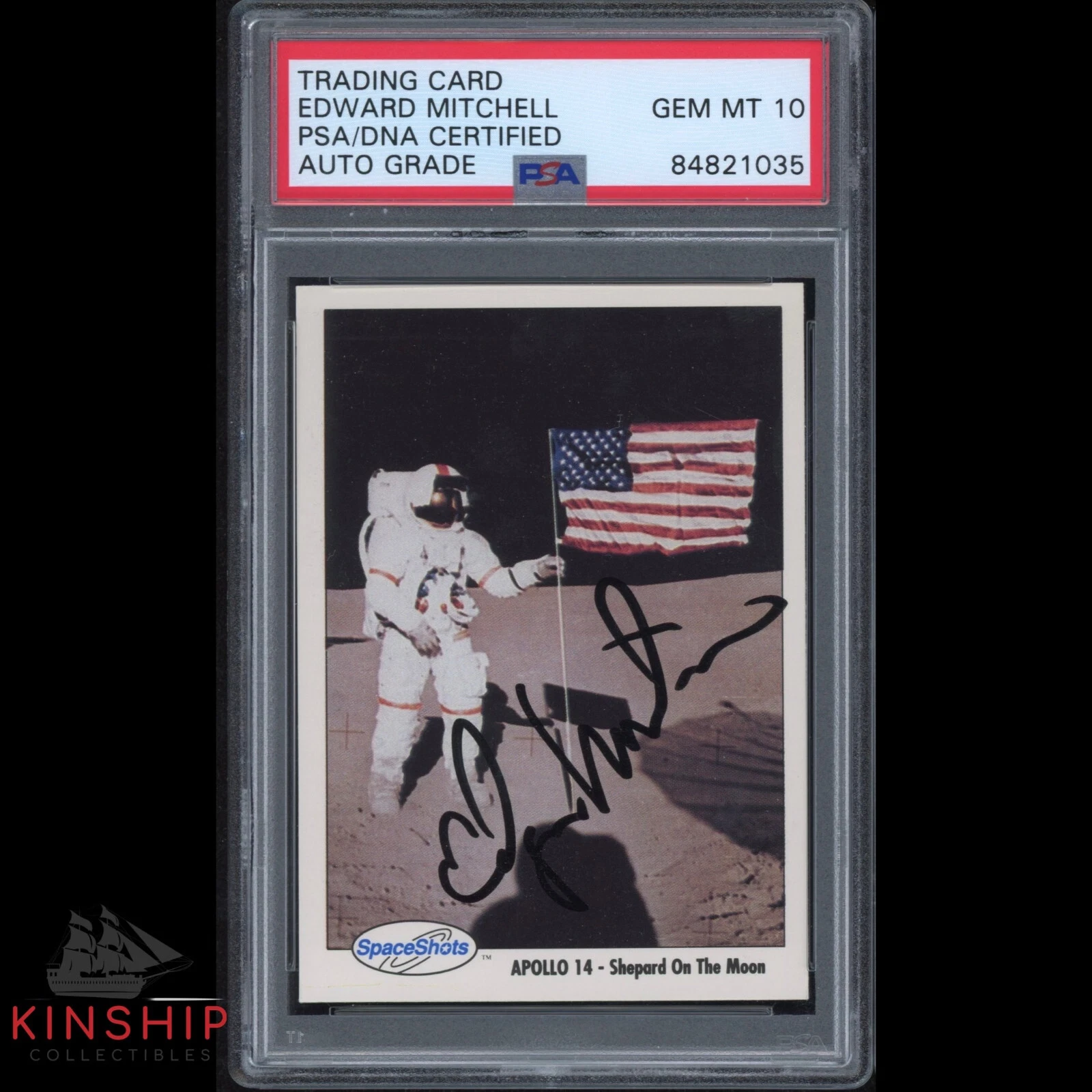 Edgar Mitchell signed Space Shots Card PSA DNA Slabbed Auto 10 Moonwalker C1285