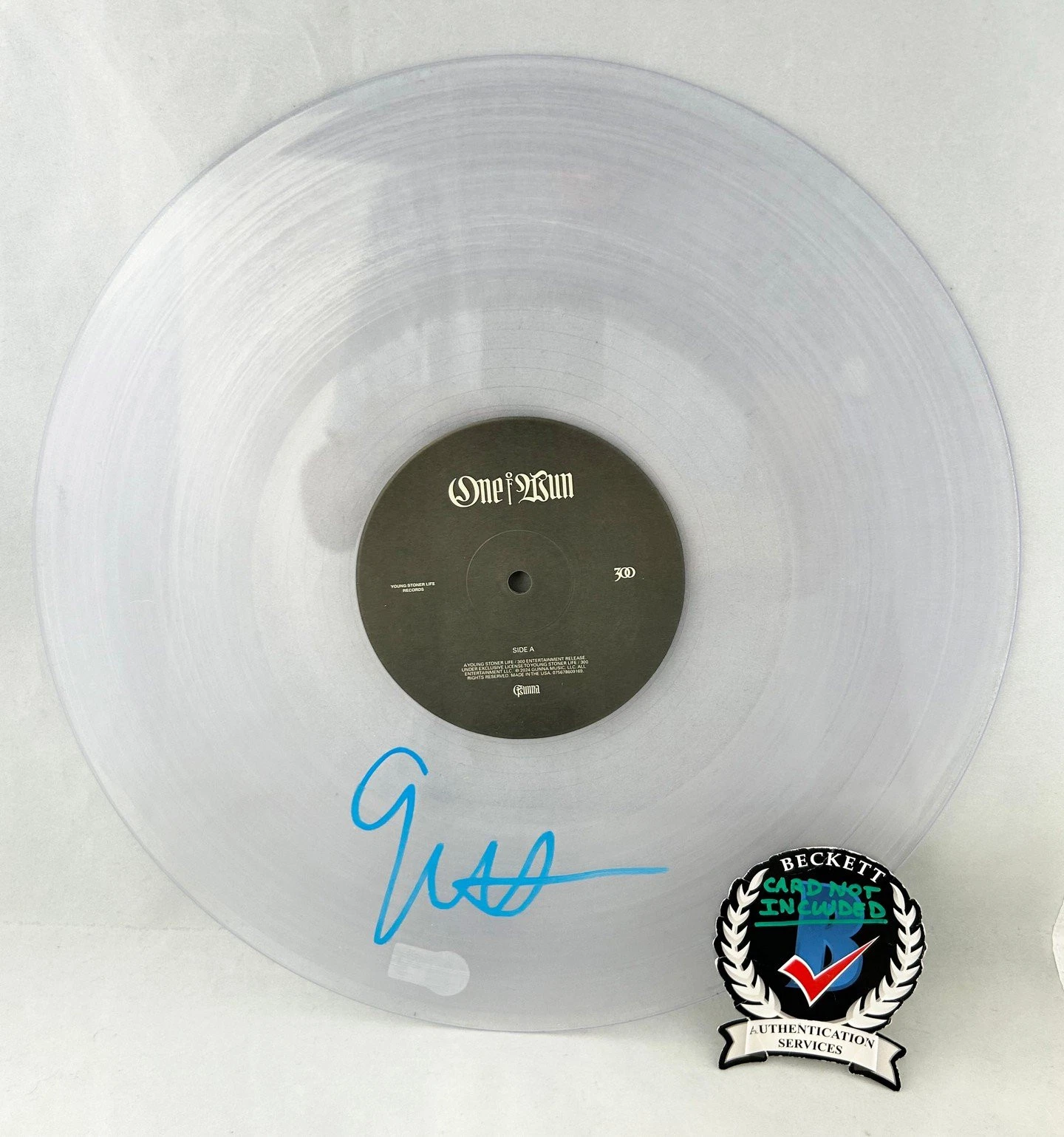 Gunna Signed Vinyl LP Album Beckett BAS 3 COA