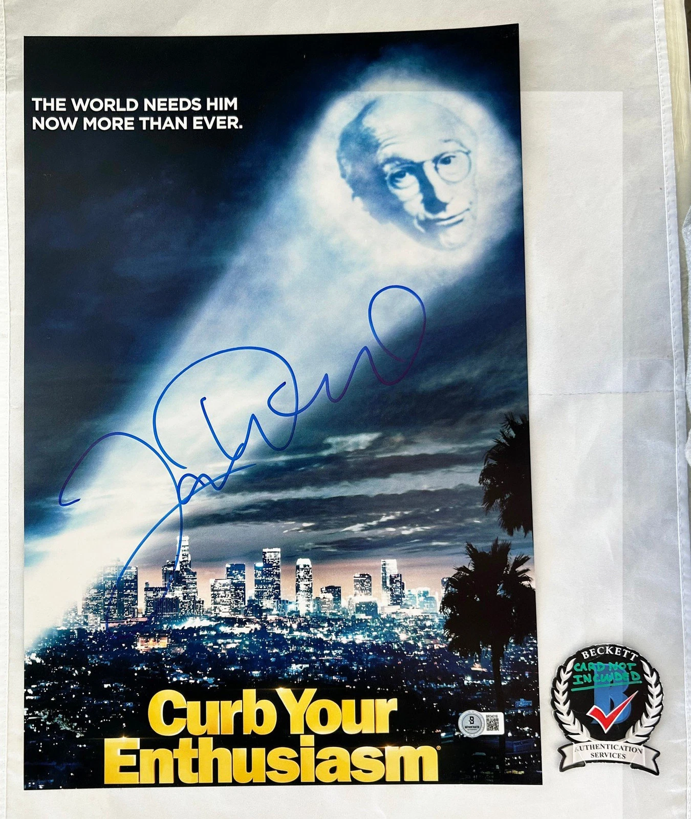 Larry David Signed 11x14 Photo Poster Curb Your Enthusiasm Seinfeld Beckett B...