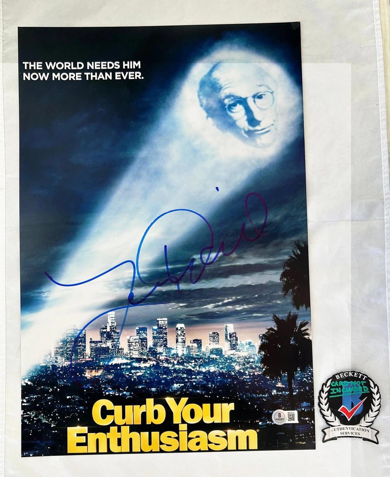Larry David Signed 11x14 Photo Poster Curb Your Enthusiasm Seinfeld Beckett B...