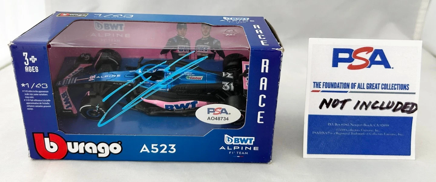 Esteban Ocon Signed Car 1:43 Alpine F1 Formula 1 JSA 2 COA