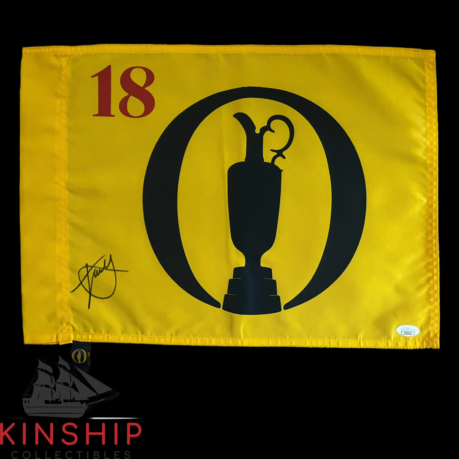 XANDER SCHAUFFELE SIGNED UNDATED BRITISH OPEN PIN FLAG JSA COA GOLF AUTO G134 COLLECTIBLE MEMORABILIA