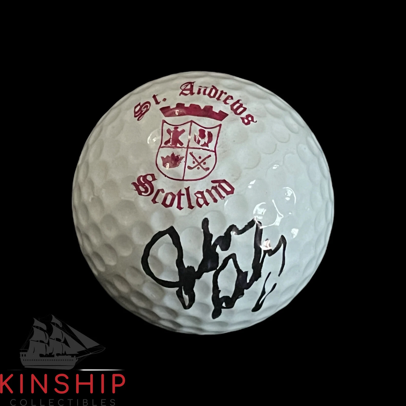 John Daly signed St Andrews Logo Golf Ball JSA COA Rare British Open Auto A3674
