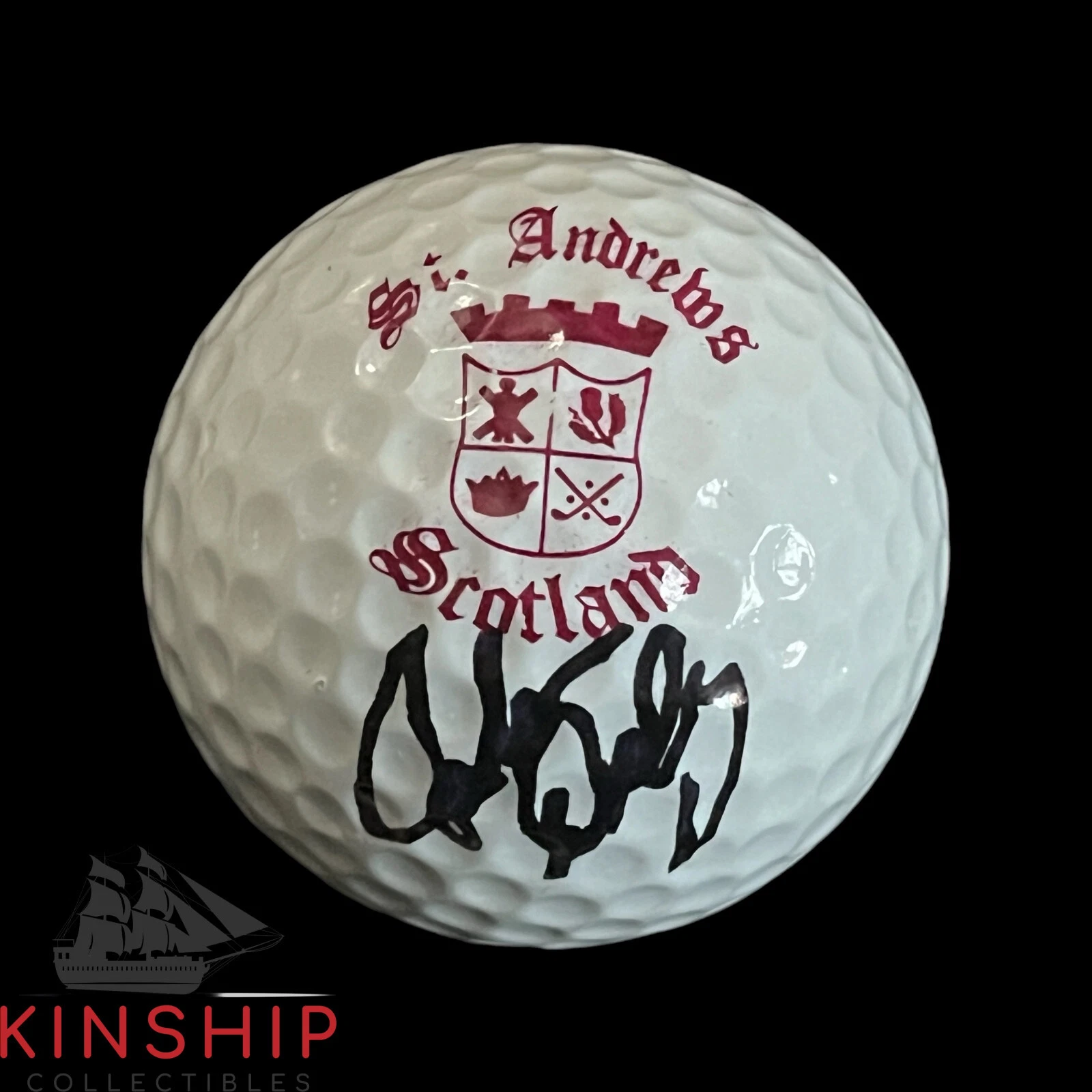 John Daly signed St Andrews Logo Golf Ball JSA COA Rare British Open Auto A3679