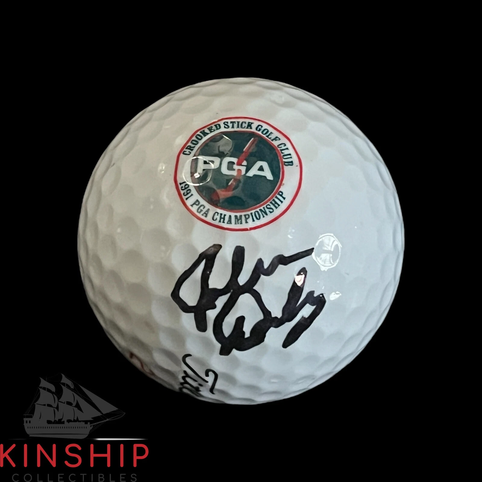 John Daly signed PGA Championship Logo Golf Ball JSA COA Rare Auto A3678