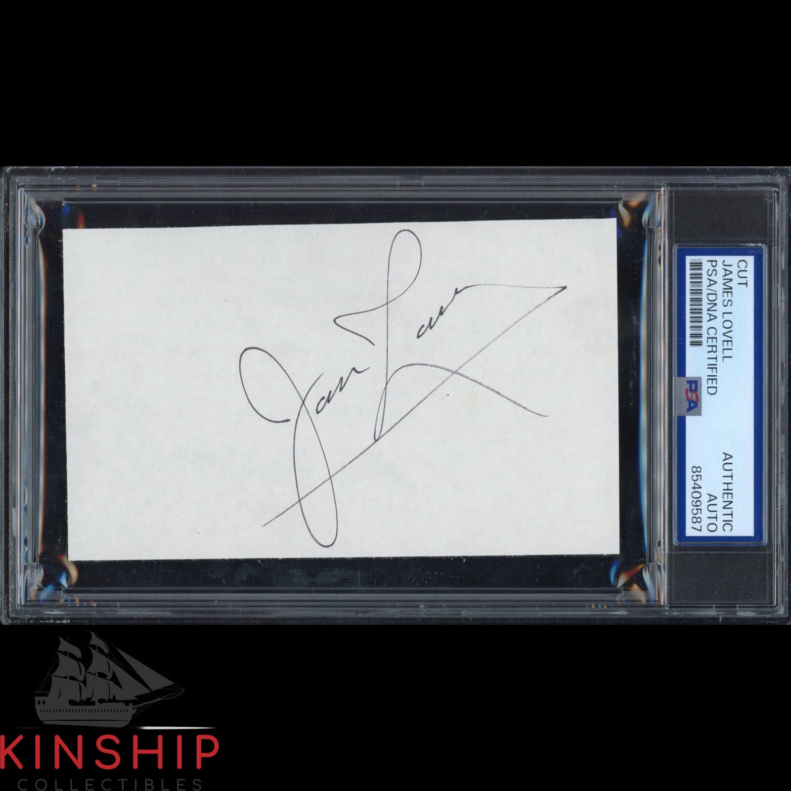 James Jim Lovell signed Cut PSA DNA Slabbed Astronaut Apollo 8 Moon Auto C3953