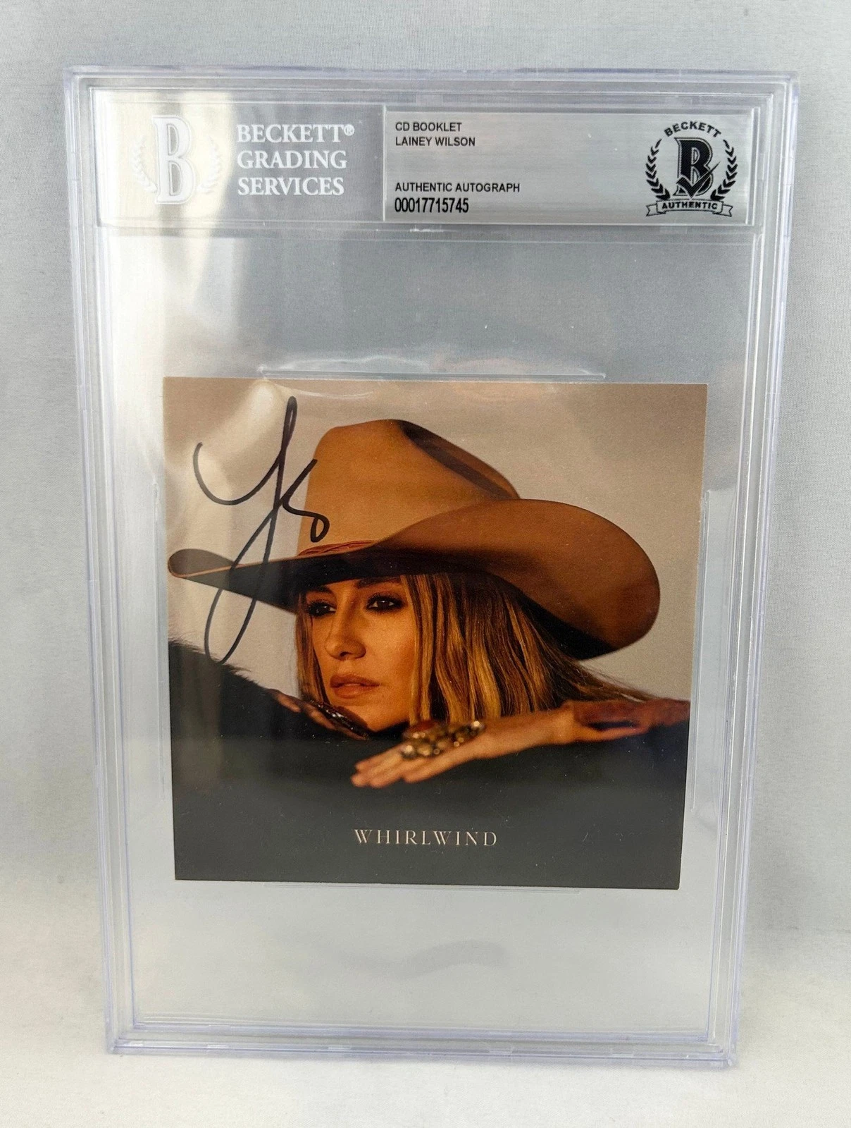 Lainey Wilson Signed CD Cover Whirlwind Beckett BAS COA