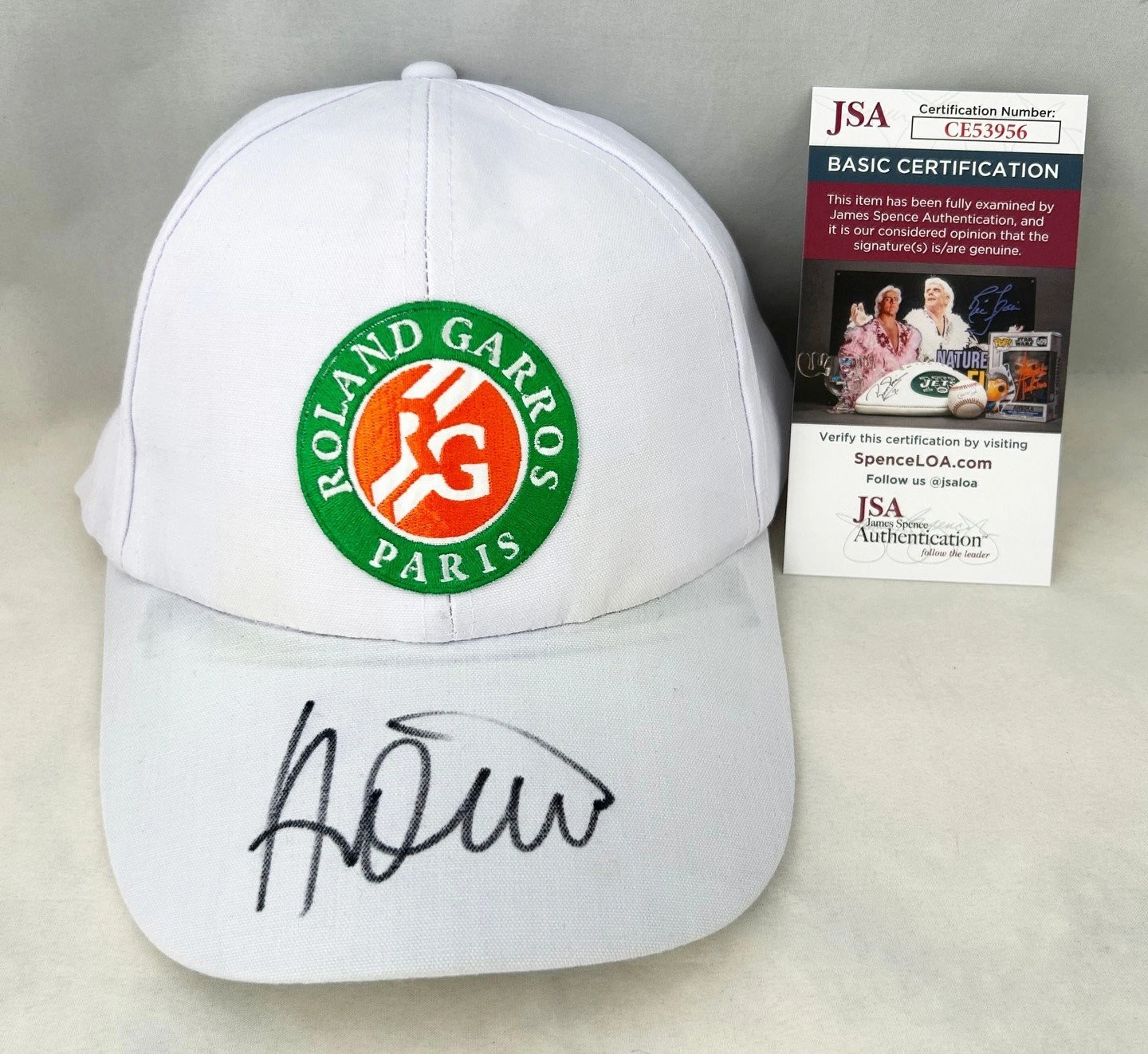 Jelena Ostapenko Signed Hat Roland Garros French Open Champion JSA COA