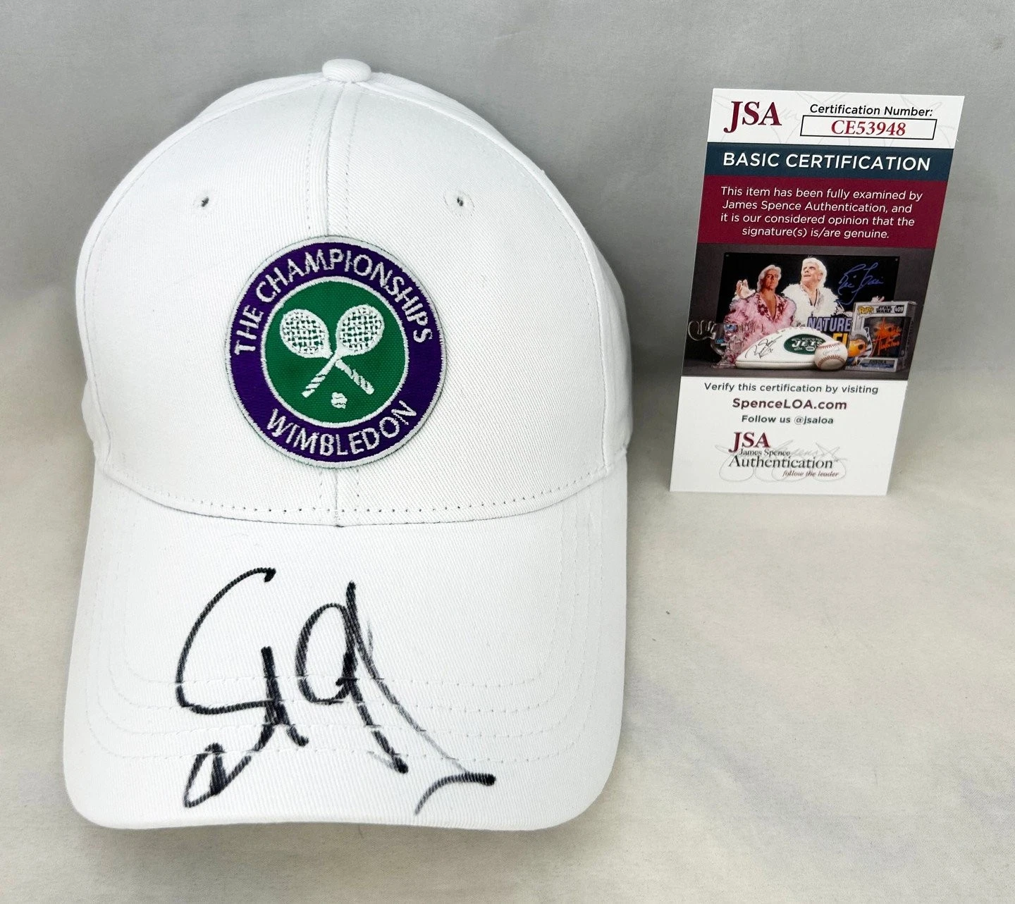 Steffi Graf Signed Hat Wimbledon Champion JSA 1 COA