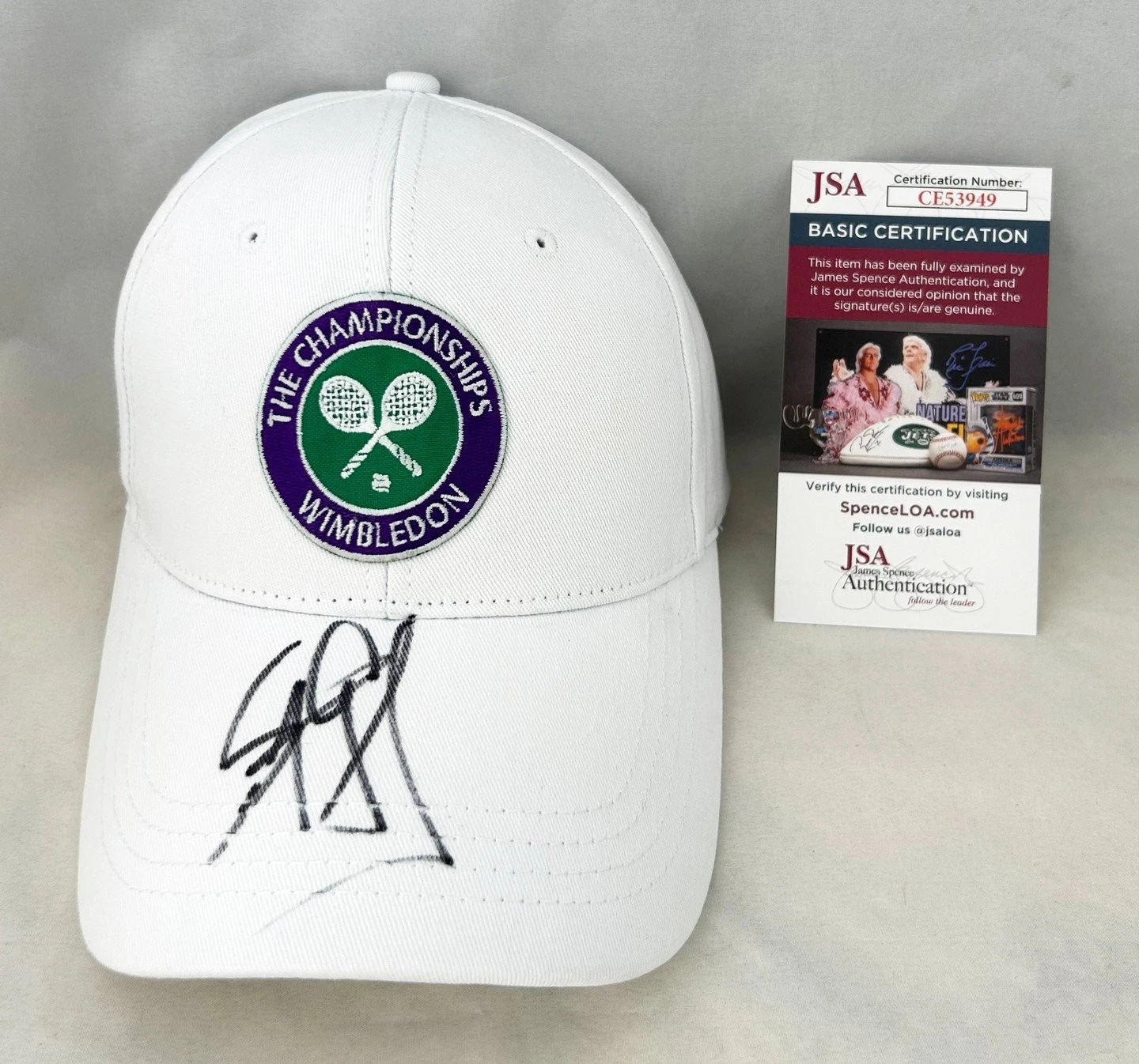 Steffi Graf Signed Hat Wimbledon Champion JSA COA