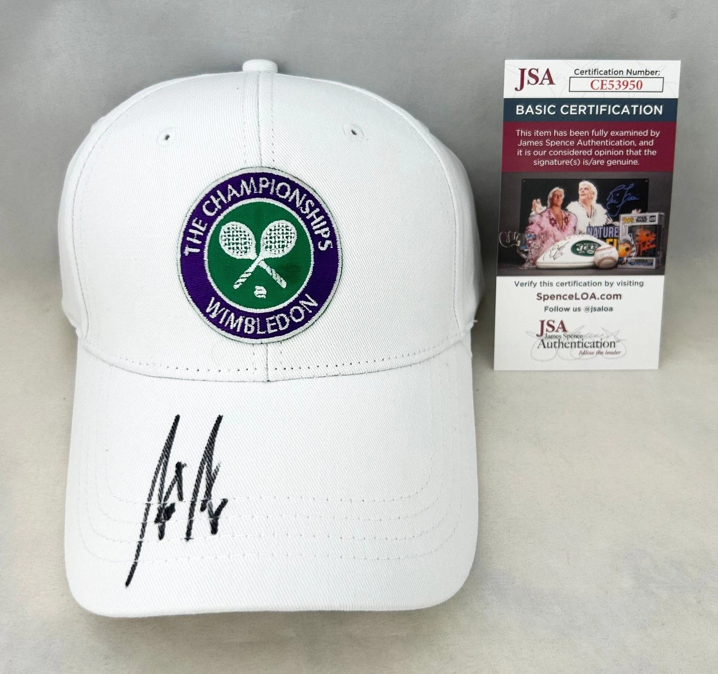 Andre Agassi Signed Hat Wimbledon Champion JSA 1 COA