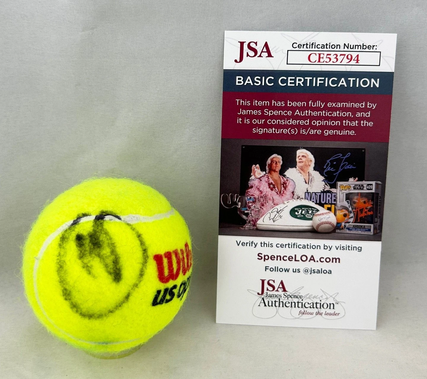 Novak Djokovic Signed Tennis Ball US Open JSA COA