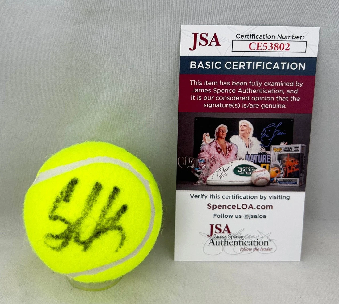 Sebastian Korda Signed Tennis Ball JSA COA