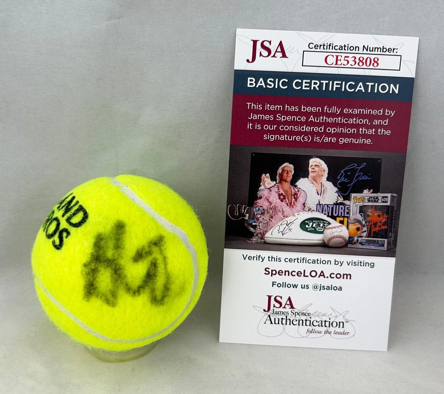 Jelena Ostapenko Signed Tennis Ball Roland Garros French Open JSA 2 COA
