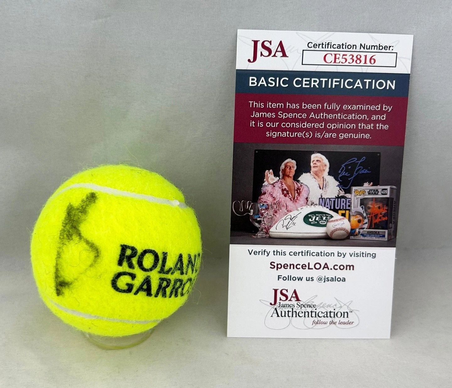 Juan Carlos Ferrero Signed Tennis Ball Roland Garros French Open JSA COA