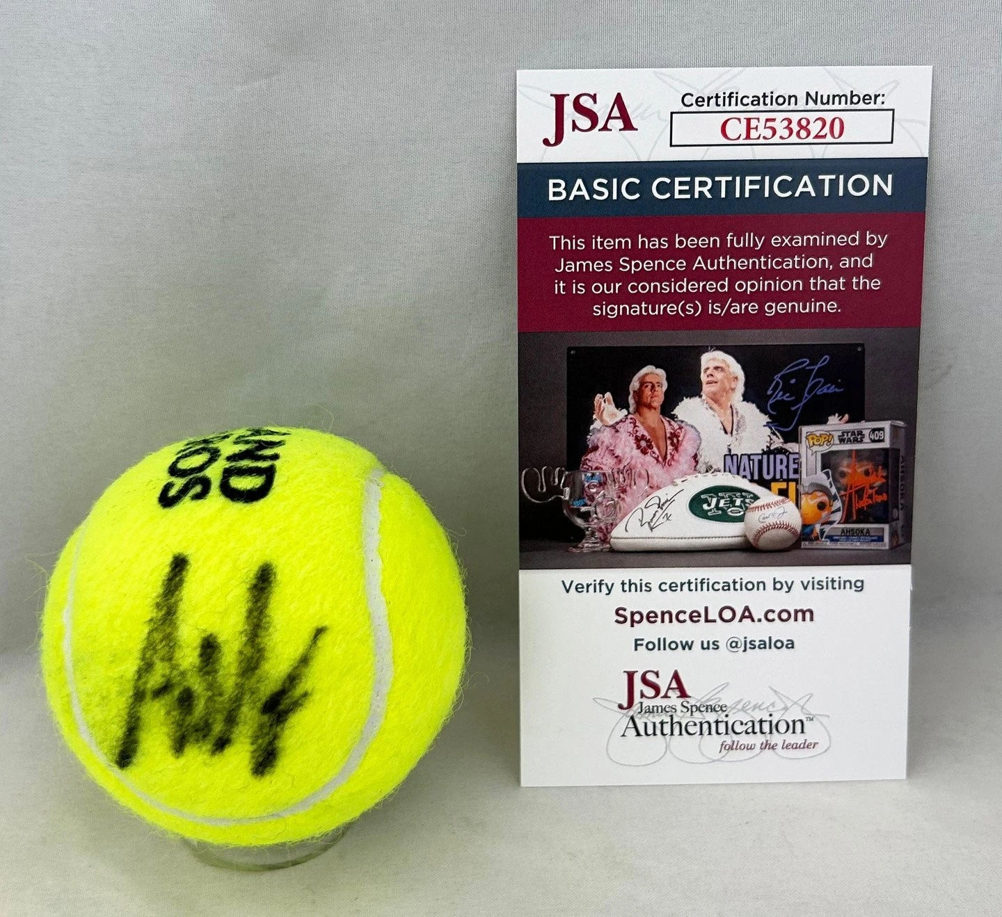 Andre Agassi Signed Tennis Ball Roland Garros French Open JSA COA