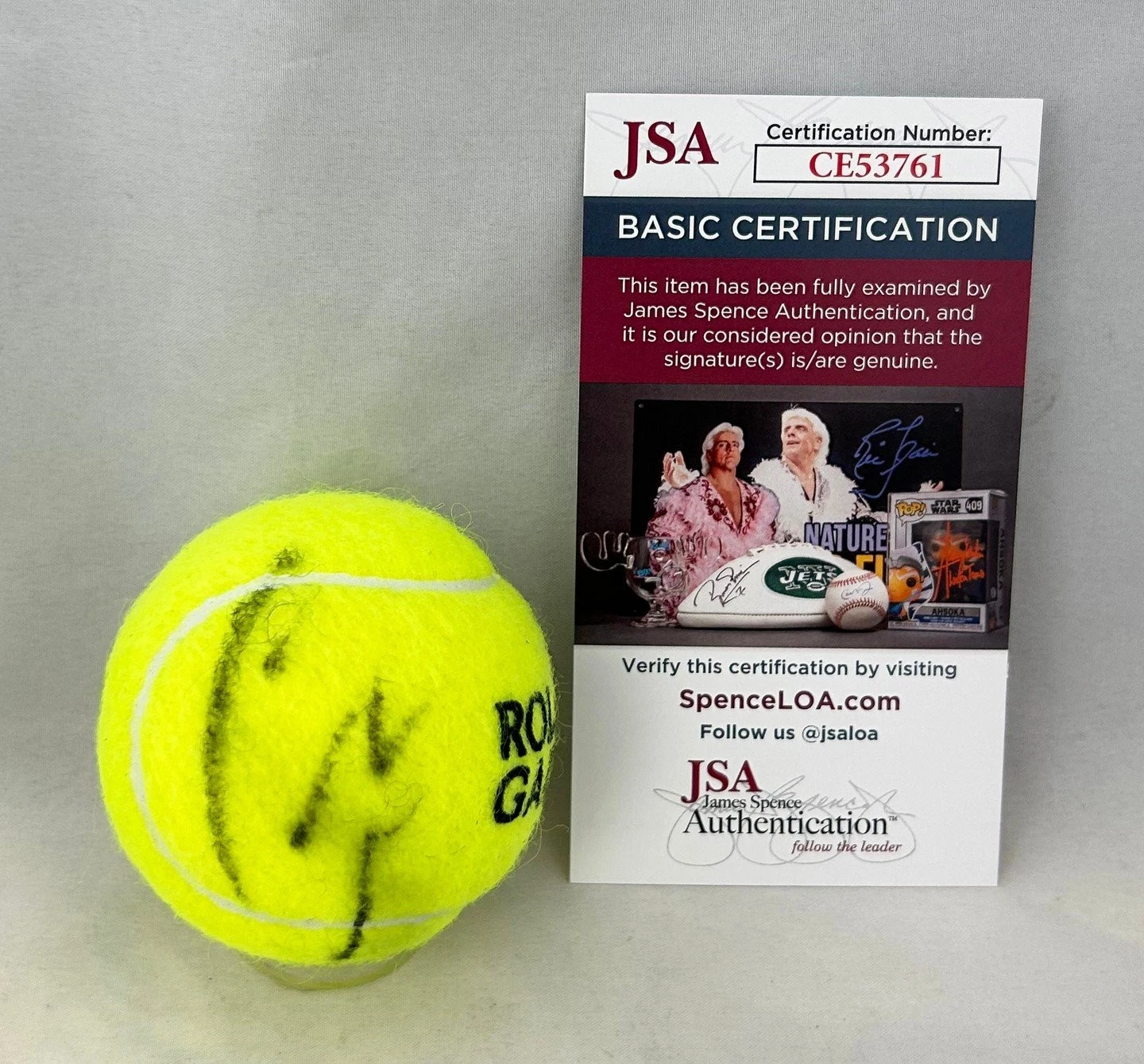 Carlos Alcaraz Signed Tennis Ball Roland Garros French Open JSA COA