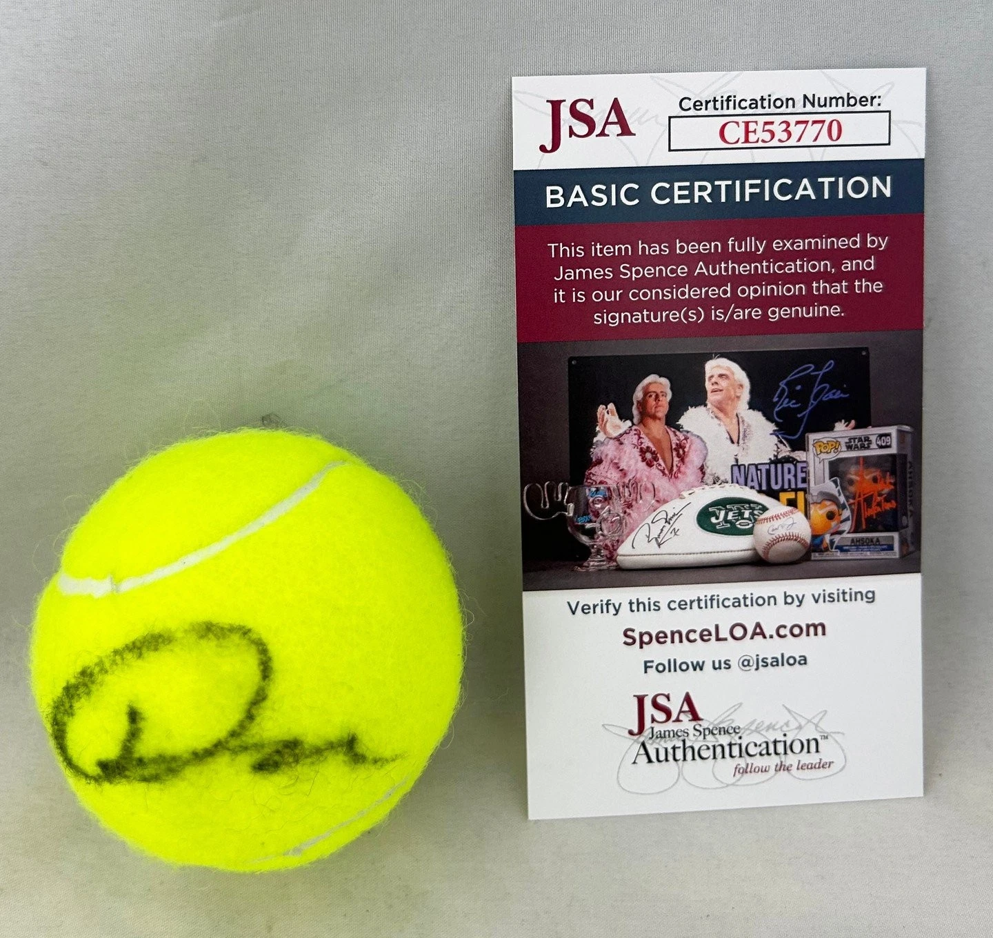 Jack Draper Signed Tennis Ball JSA 5 COA